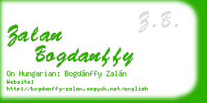 zalan bogdanffy business card
