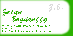 zalan bogdanffy business card